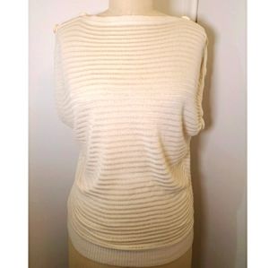 Off White Shirt Sleeve Top